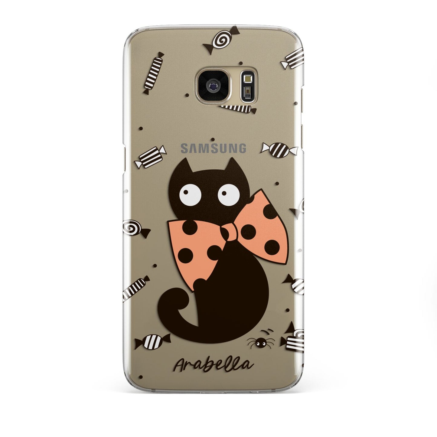 Personalised Halloween Cat Samsung Galaxy S7 Edge Case