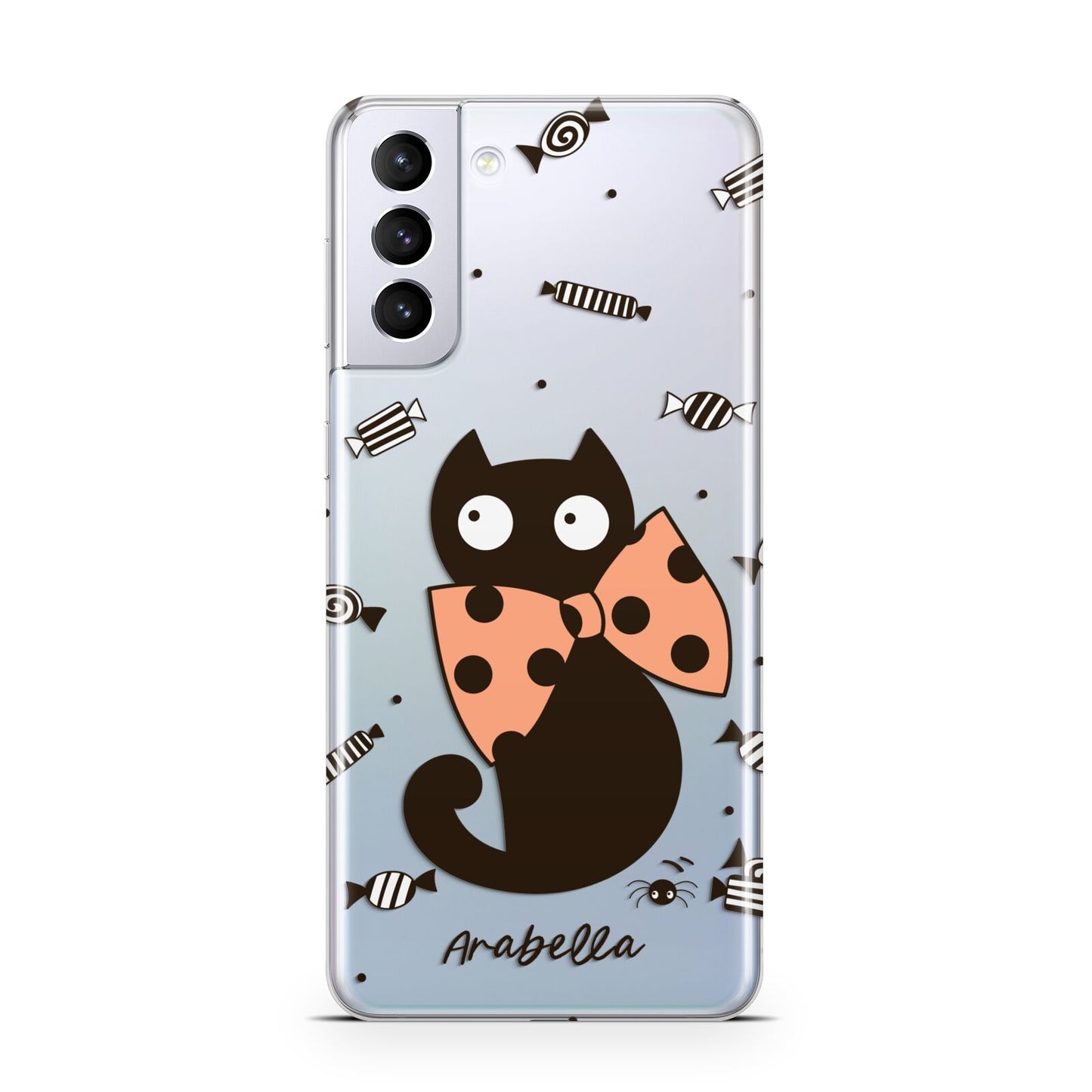 Personalised Halloween Cat Samsung S21 Plus Case