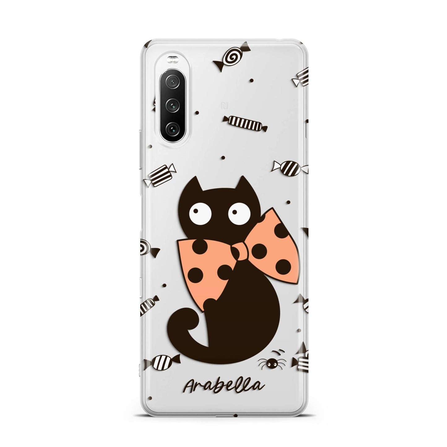 Personalised Halloween Cat Sony Xperia 10 III Case