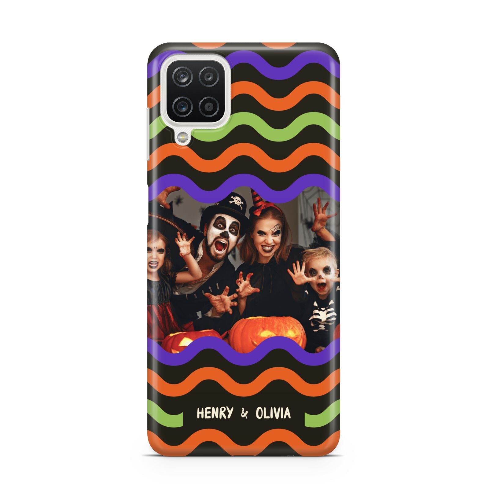 Personalised Halloween Colours Photo Samsung A12 Case