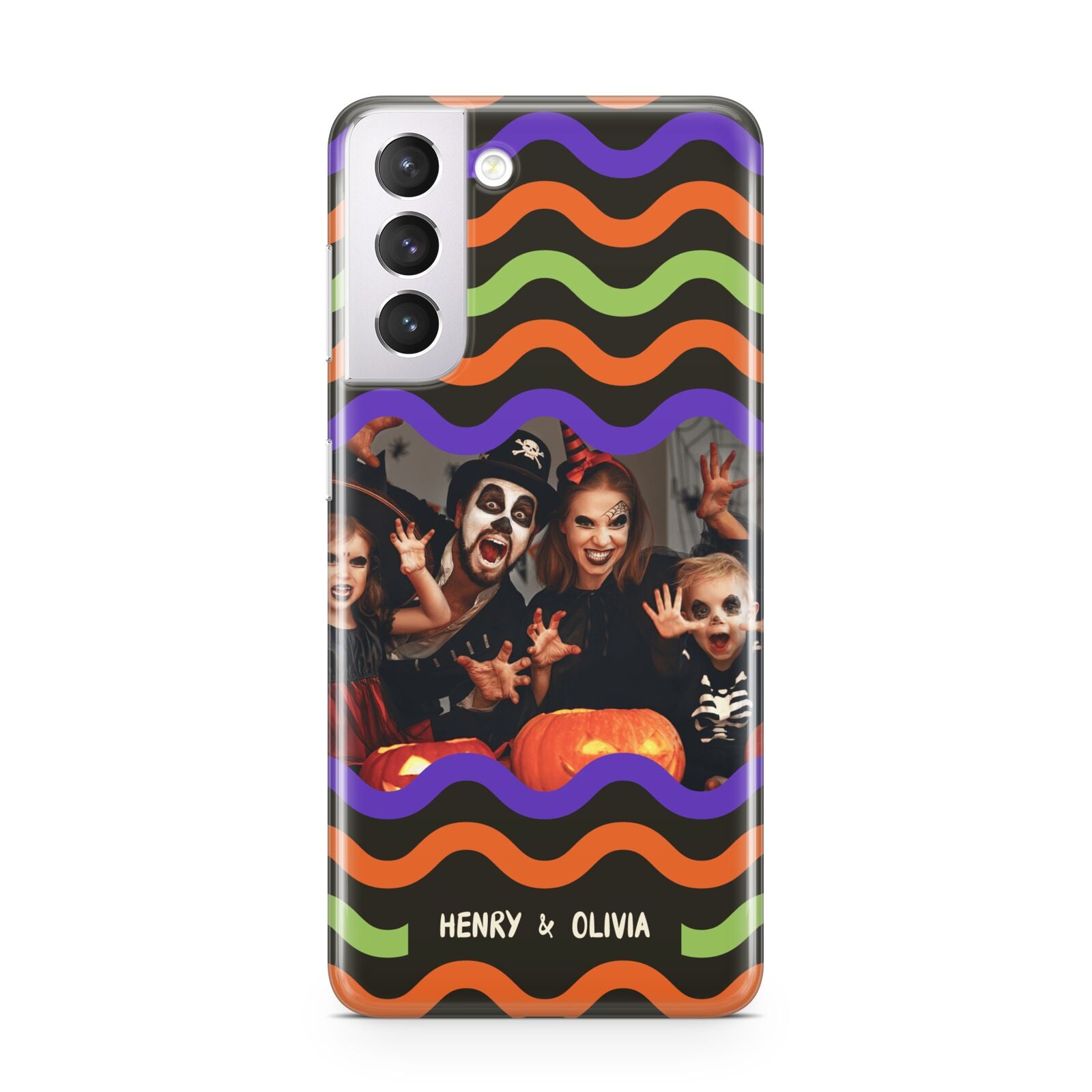 Personalised Halloween Colours Photo Samsung S21 Case