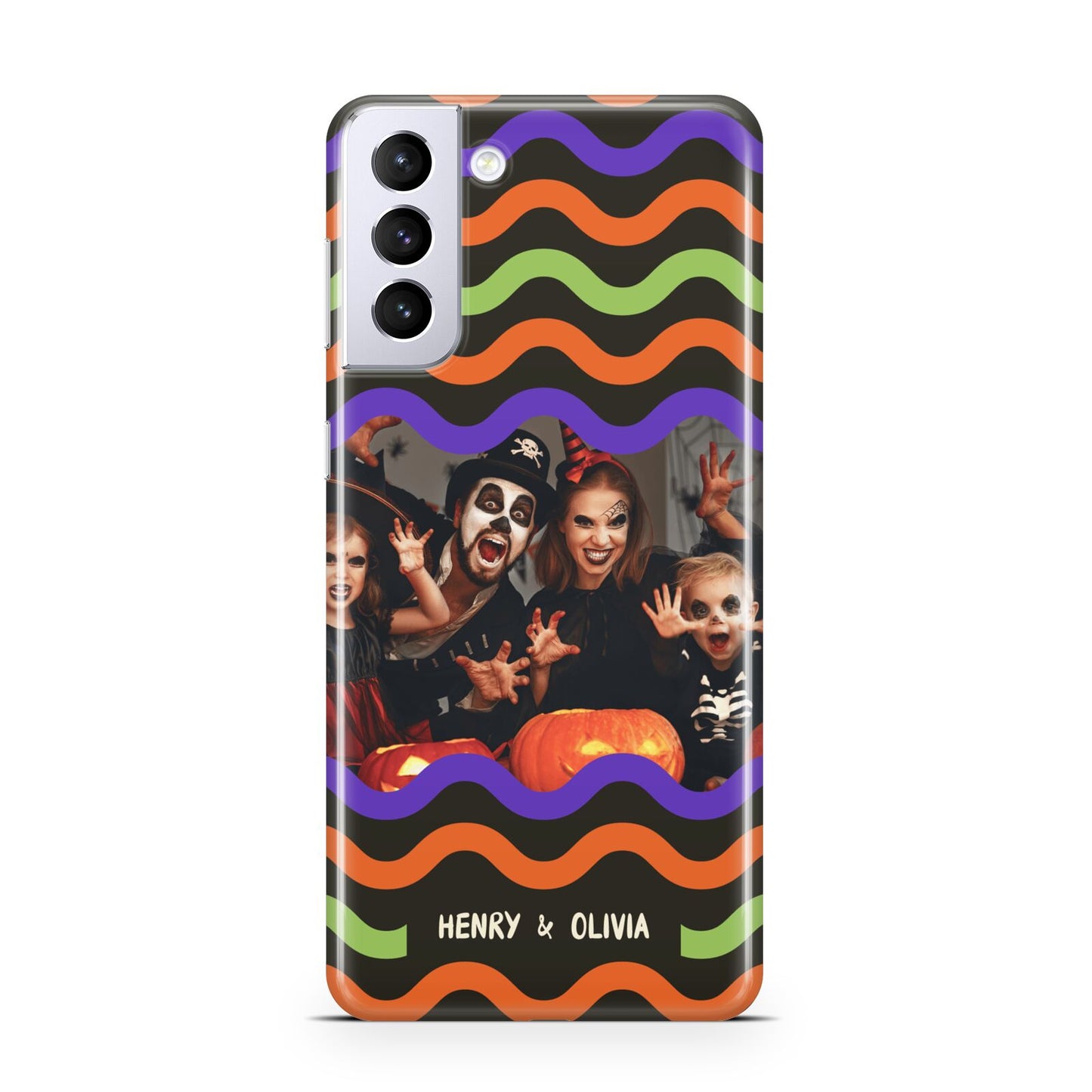 Personalised Halloween Colours Photo Samsung S21 Plus Case