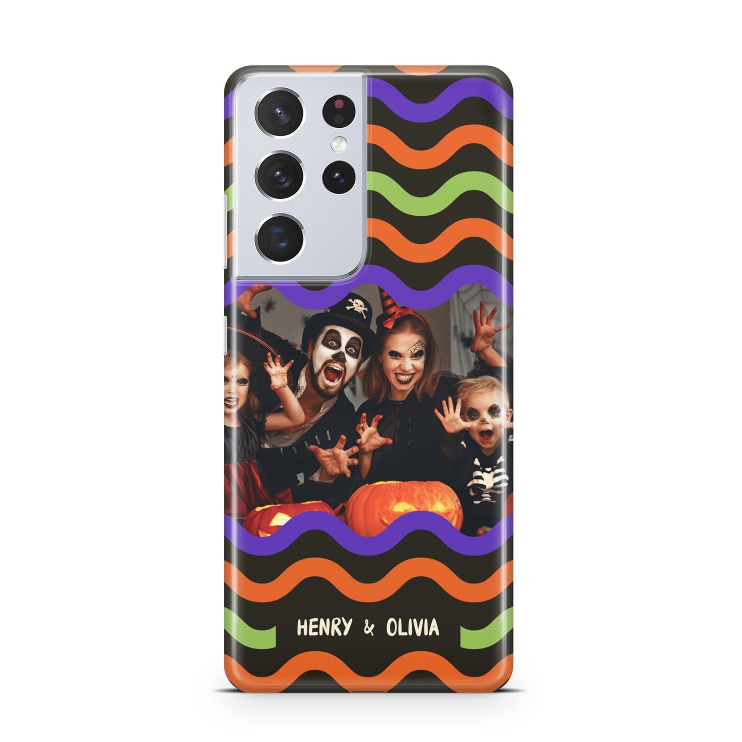 Personalised Halloween Colours Photo Samsung S21 Ultra Case