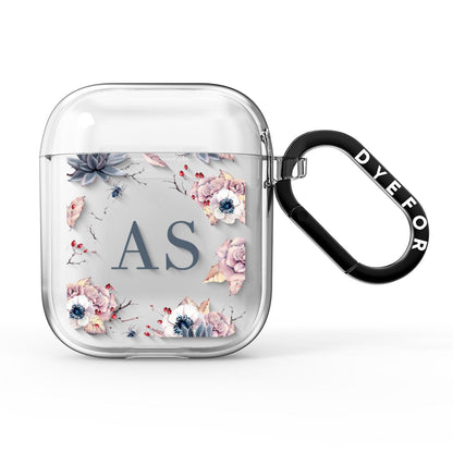 Personalised Halloween Floral AirPods Clear Case