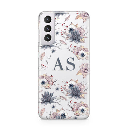 Personalised Halloween Floral Samsung S21 Case