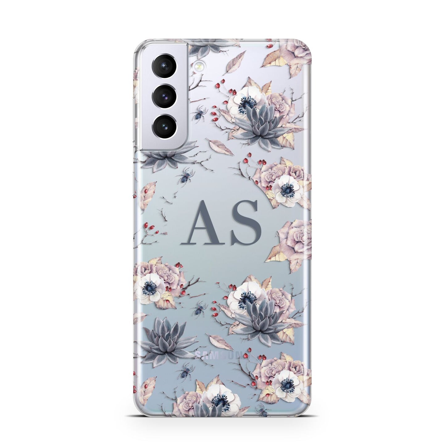 Personalised Halloween Floral Samsung S21 Plus Case