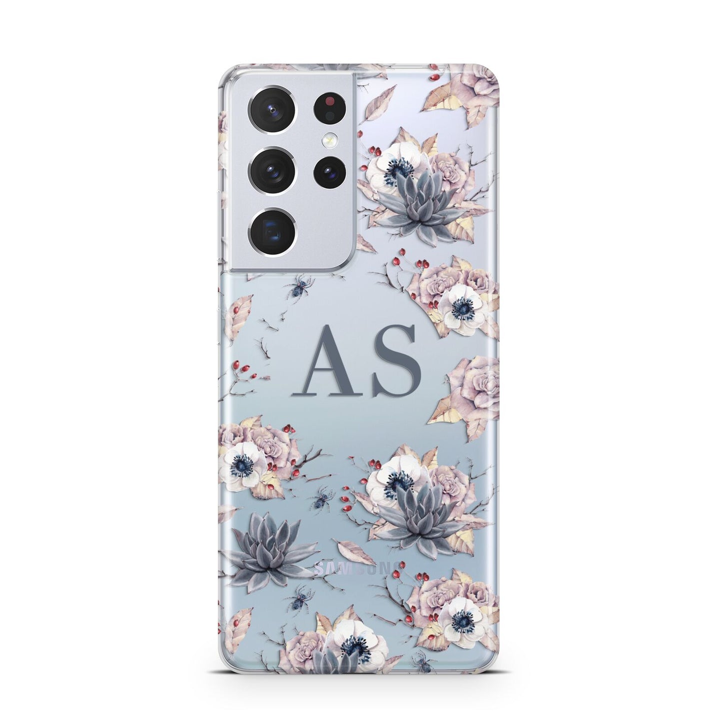 Personalised Halloween Floral Samsung S21 Ultra Case