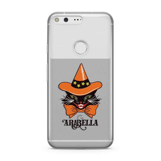 Personalised Halloween Hat Cat Google Pixel Case