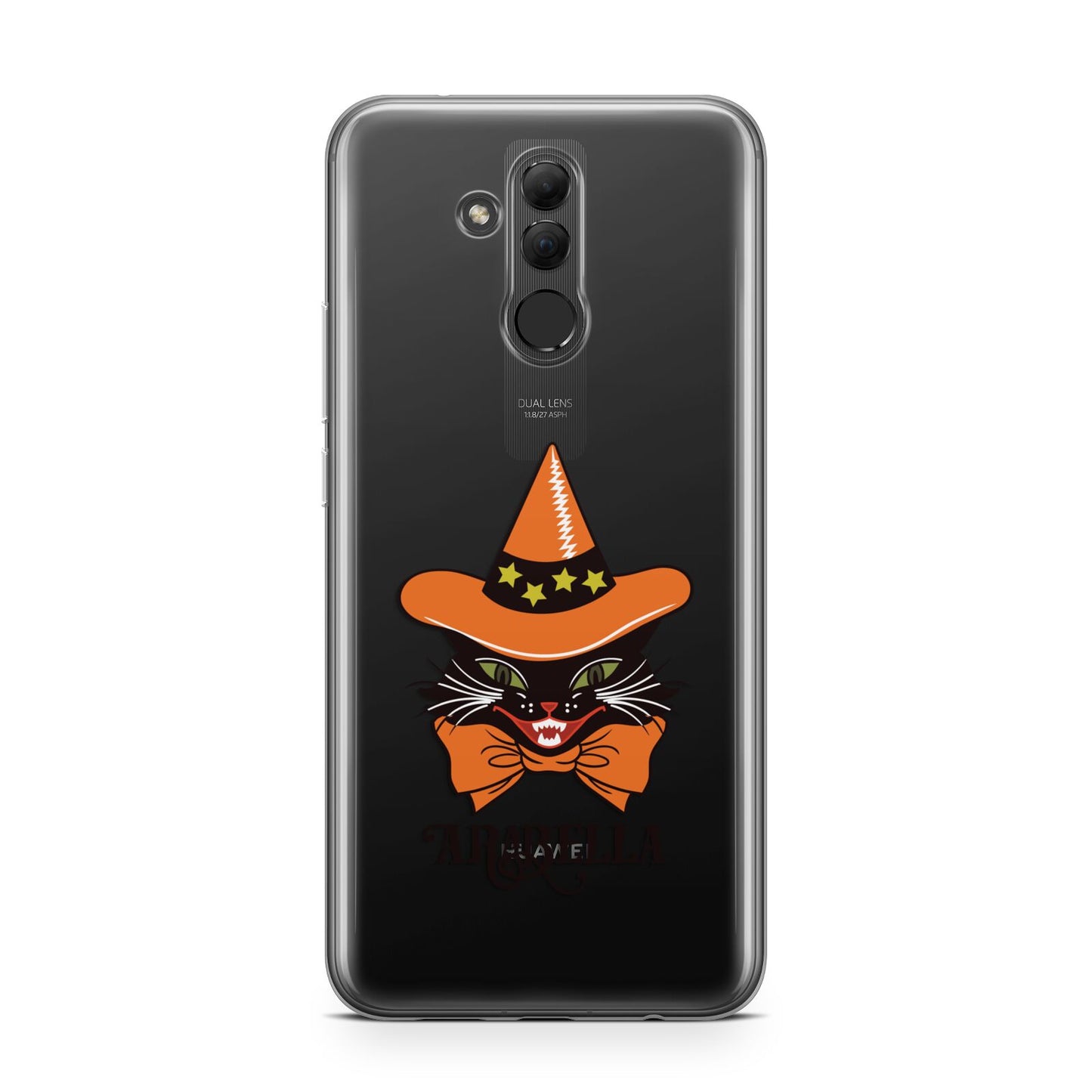 Personalised Halloween Hat Cat Huawei Mate 20 Lite