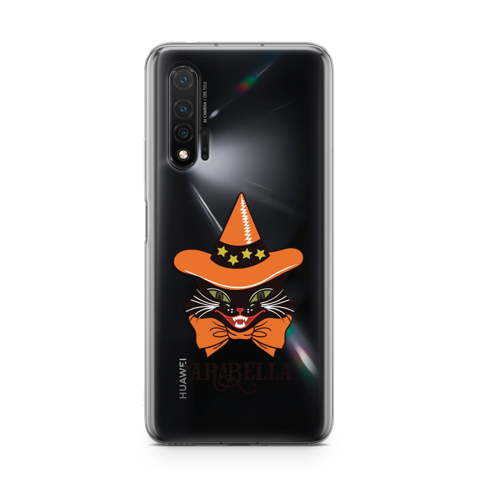 Personalised Halloween Hat Cat Huawei Nova 6 Phone Case