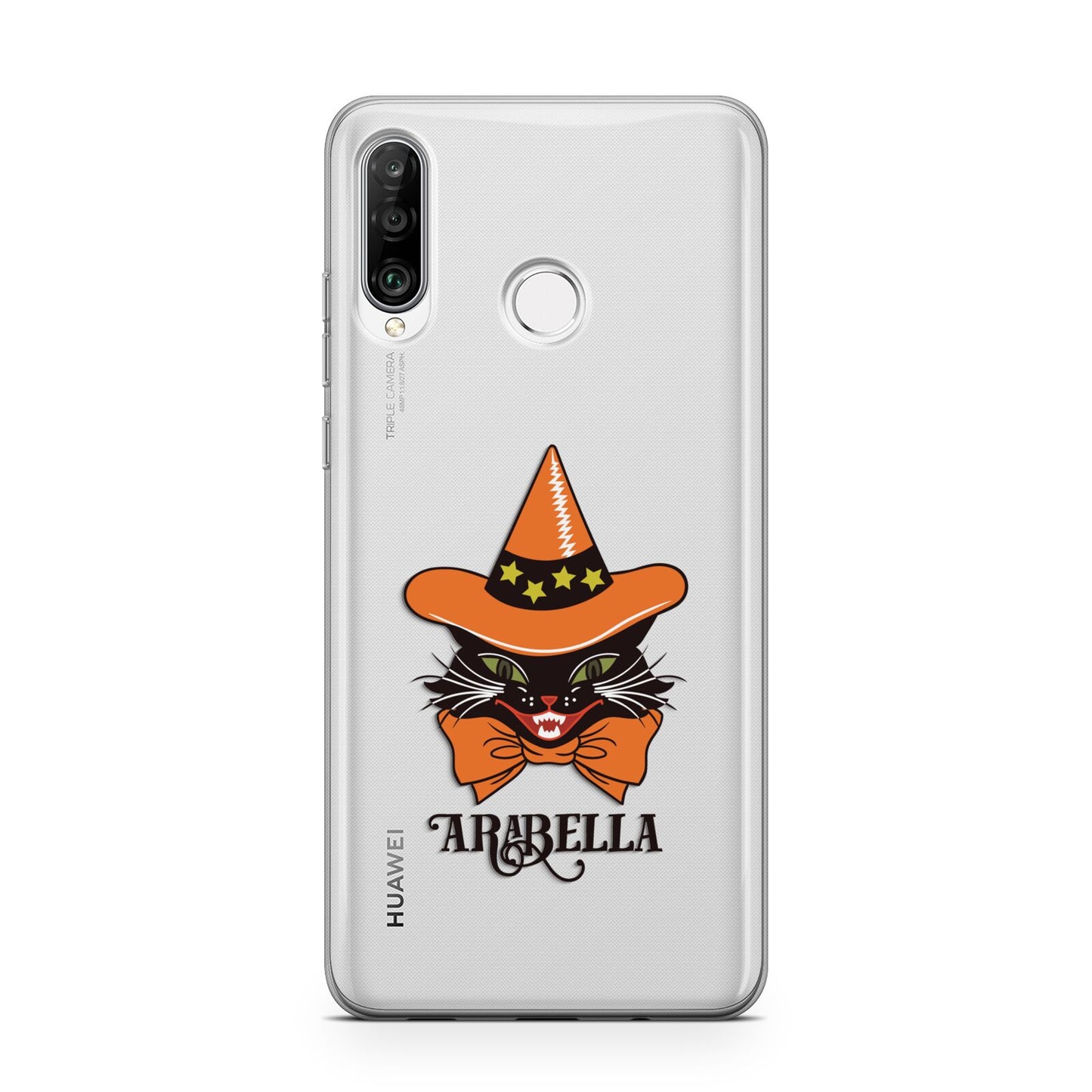 Personalised Halloween Hat Cat Huawei P30 Lite Phone Case