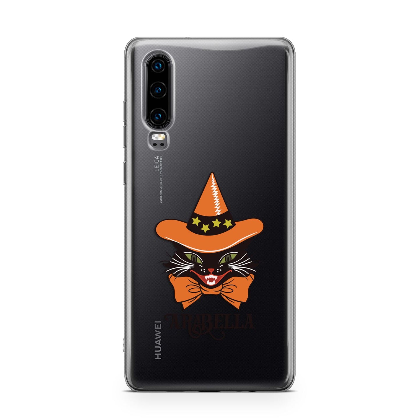 Personalised Halloween Hat Cat Huawei P30 Phone Case