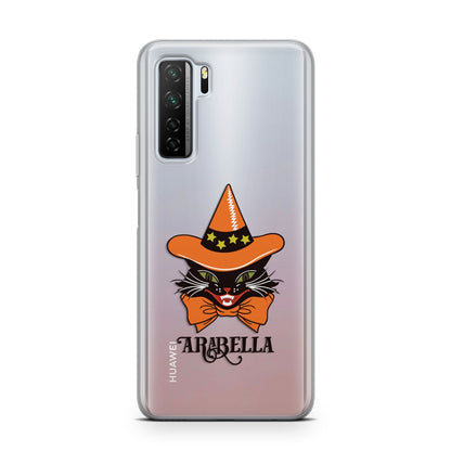 Personalised Halloween Hat Cat Huawei P40 Lite 5G Phone Case