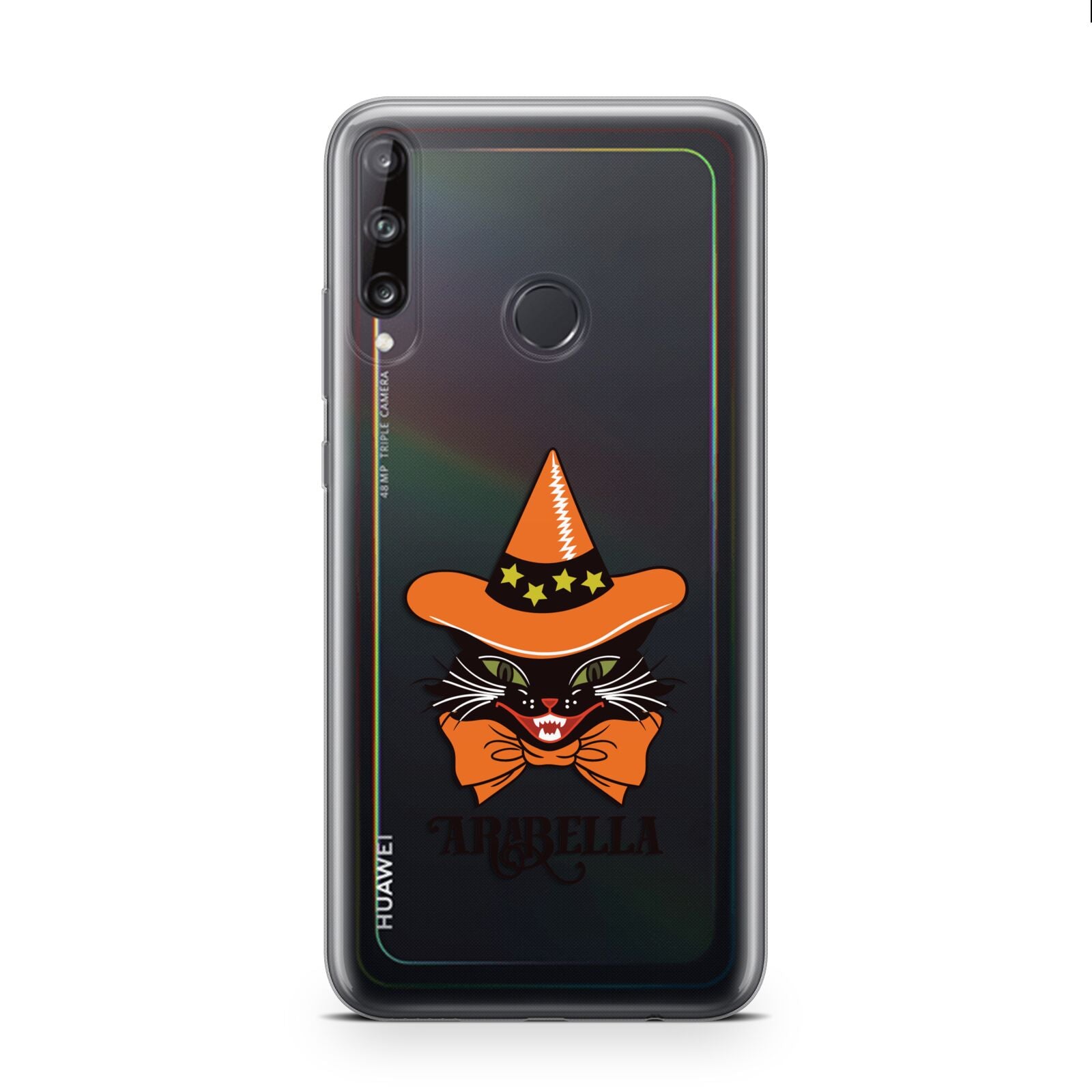 Personalised Halloween Hat Cat Huawei P40 Lite E Phone Case