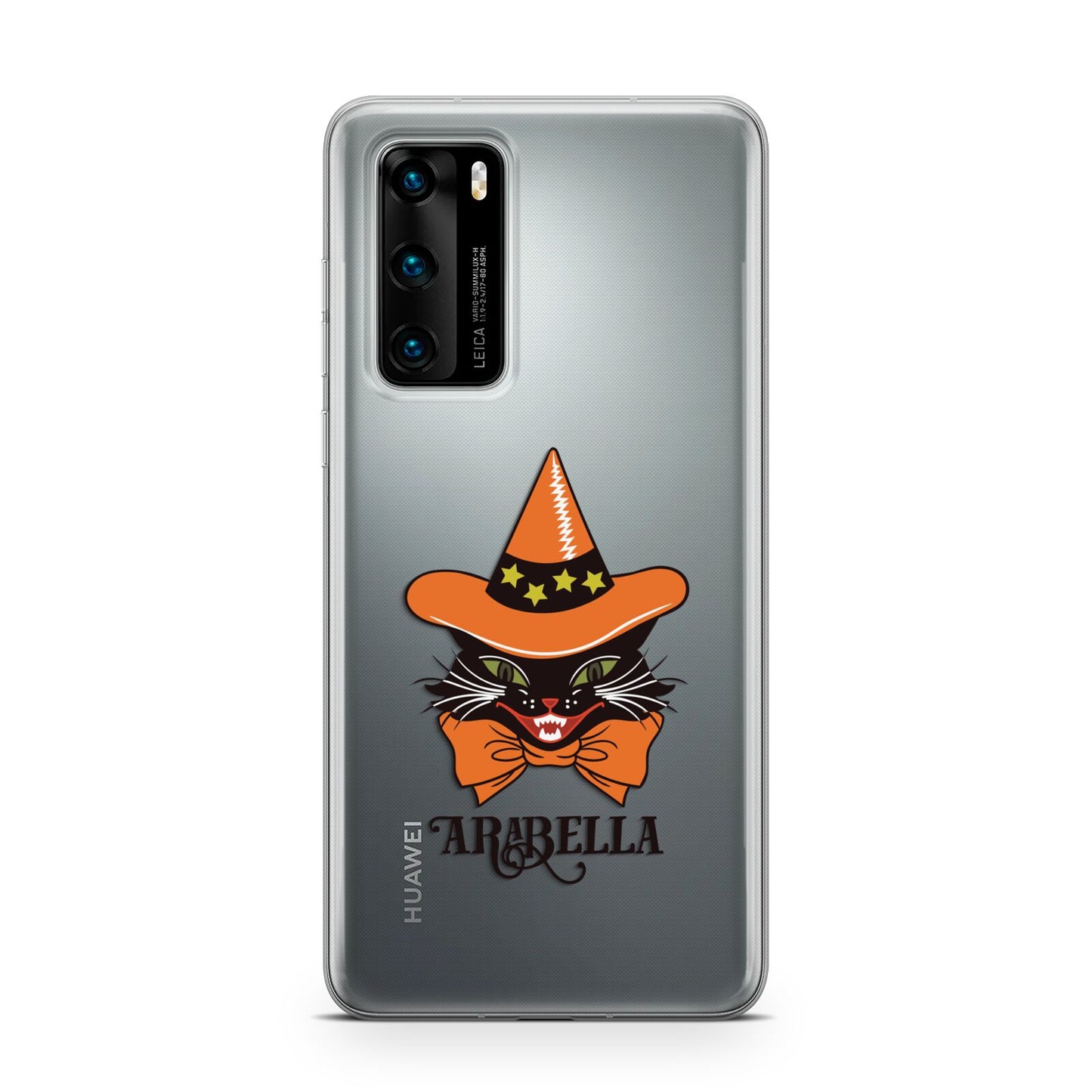 Personalised Halloween Hat Cat Huawei P40 Phone Case