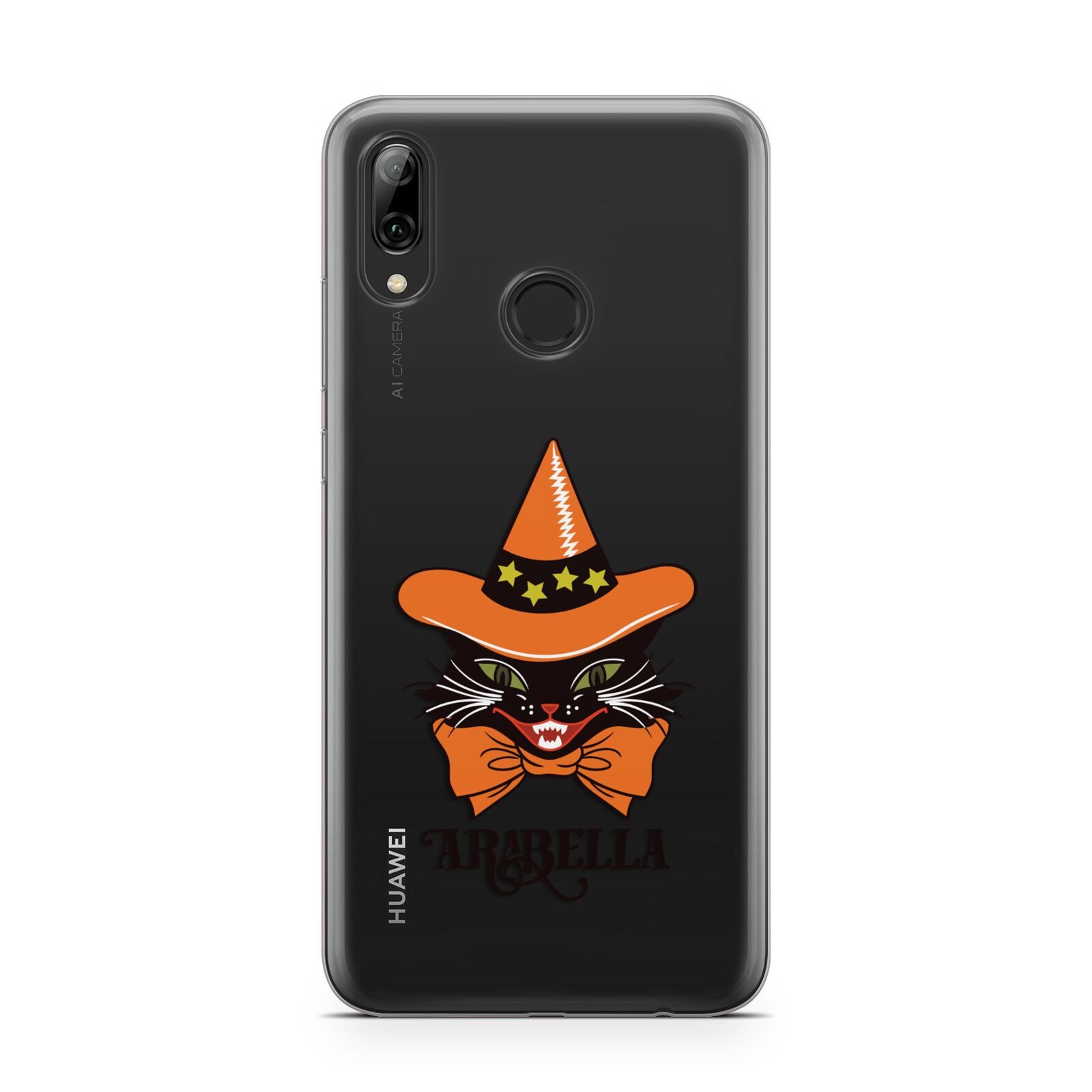 Personalised Halloween Hat Cat Huawei Y7 2019