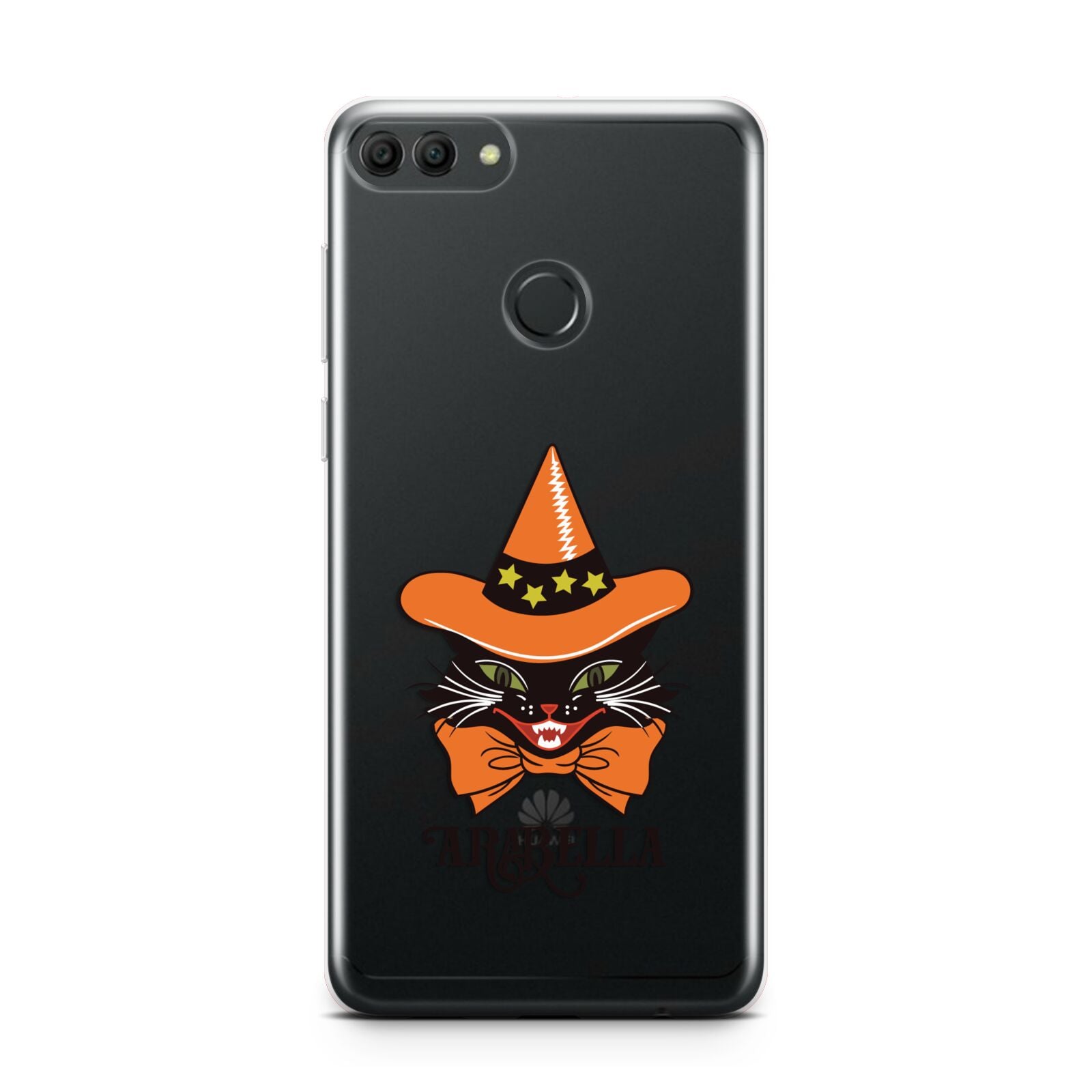 Personalised Halloween Hat Cat Huawei Y9 2018