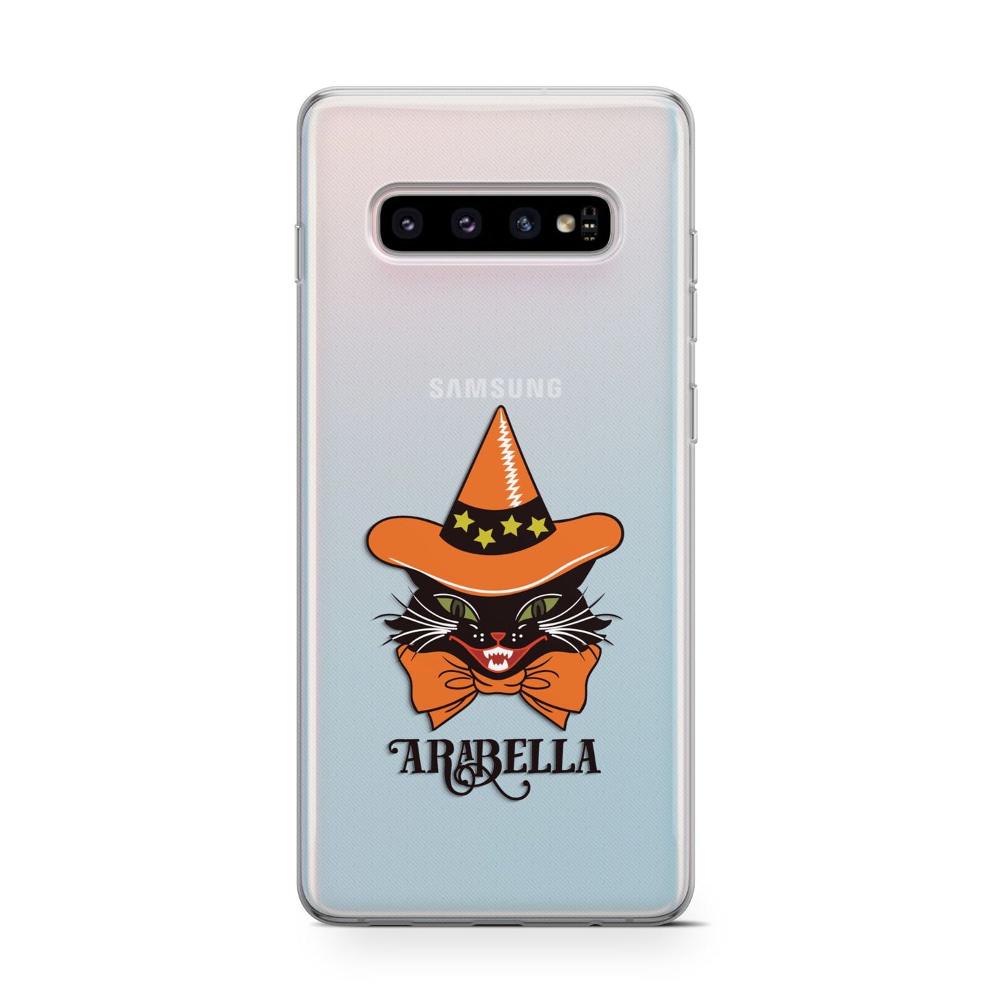 Personalised Halloween Hat Cat Protective Samsung Galaxy Case