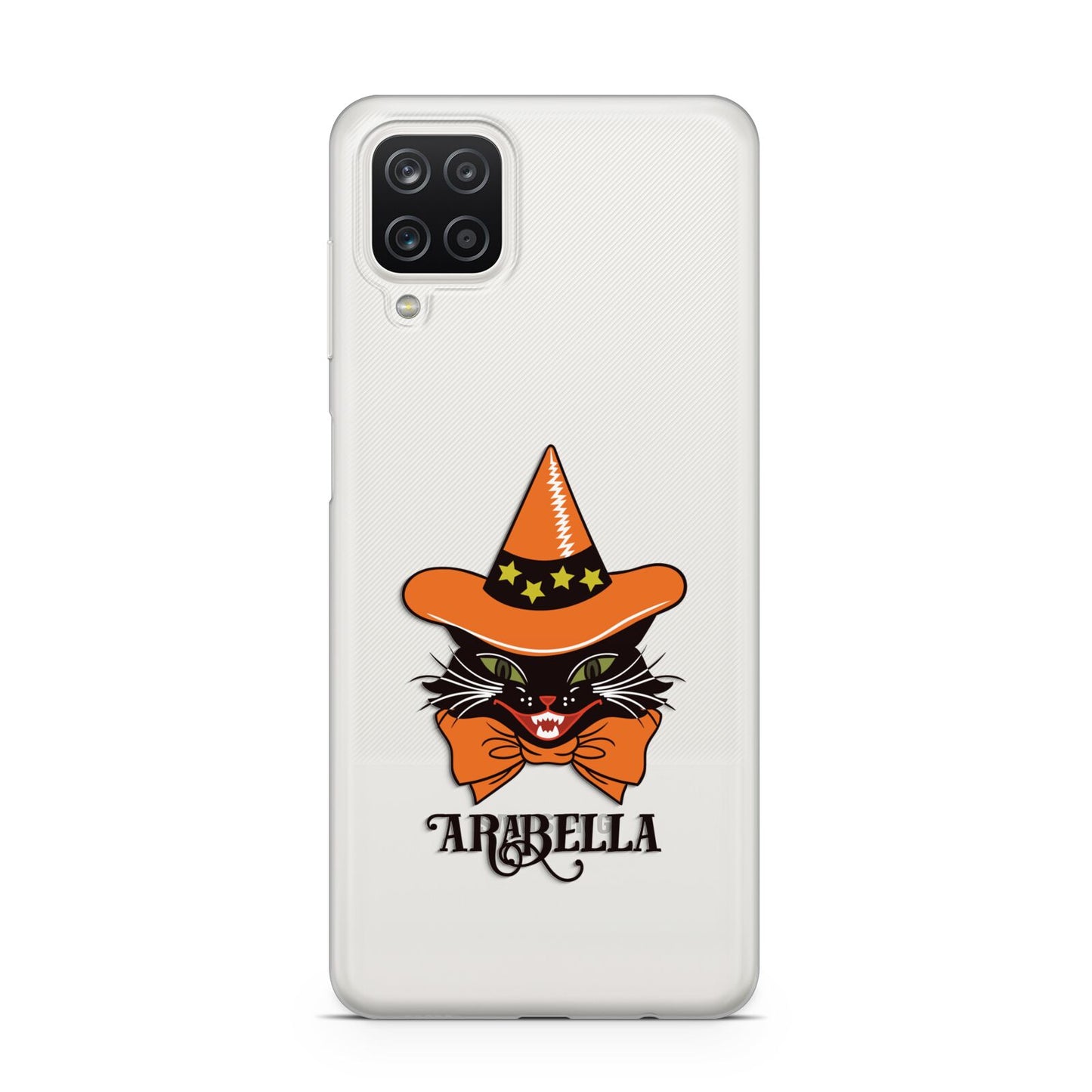 Personalised Halloween Hat Cat Samsung A12 Case