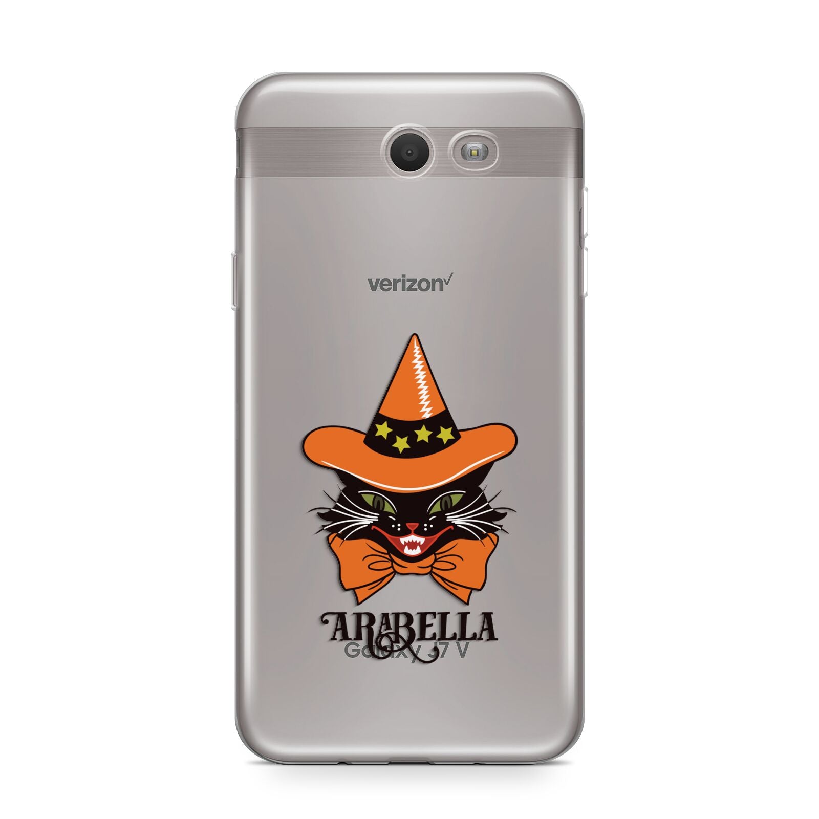 Personalised Halloween Hat Cat Samsung Galaxy J7 2017 Case