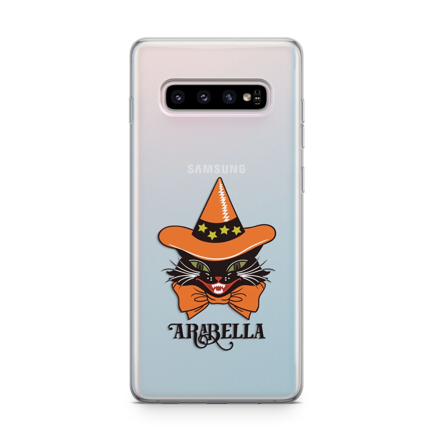 Personalised Halloween Hat Cat Samsung Galaxy S10 Plus Case