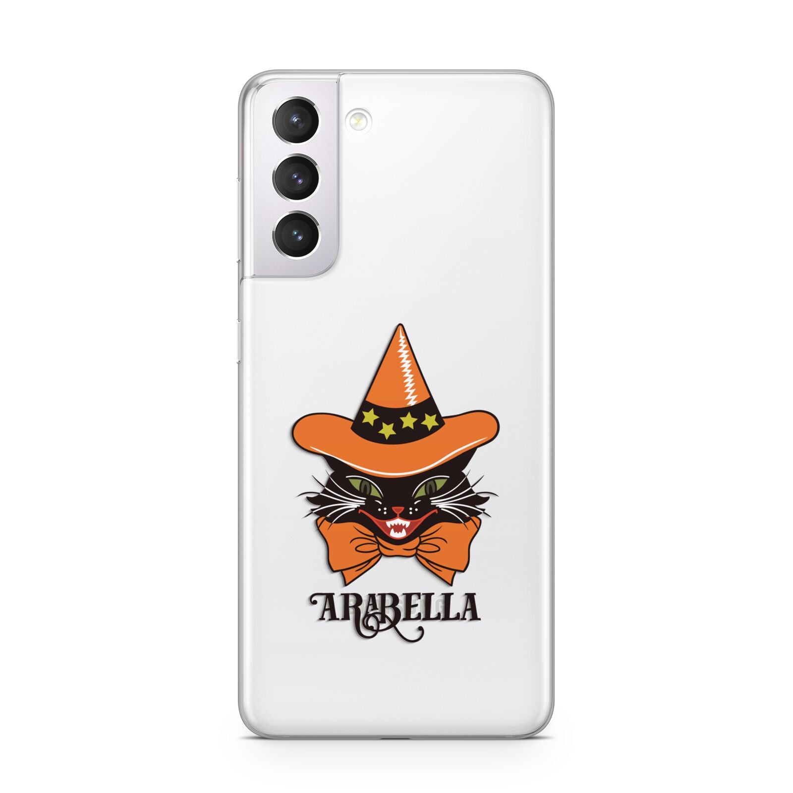 Personalised Halloween Hat Cat Samsung S21 Case