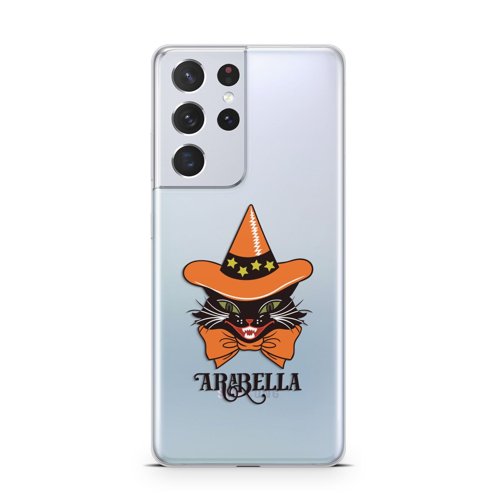 Personalised Halloween Hat Cat Samsung S21 Ultra Case