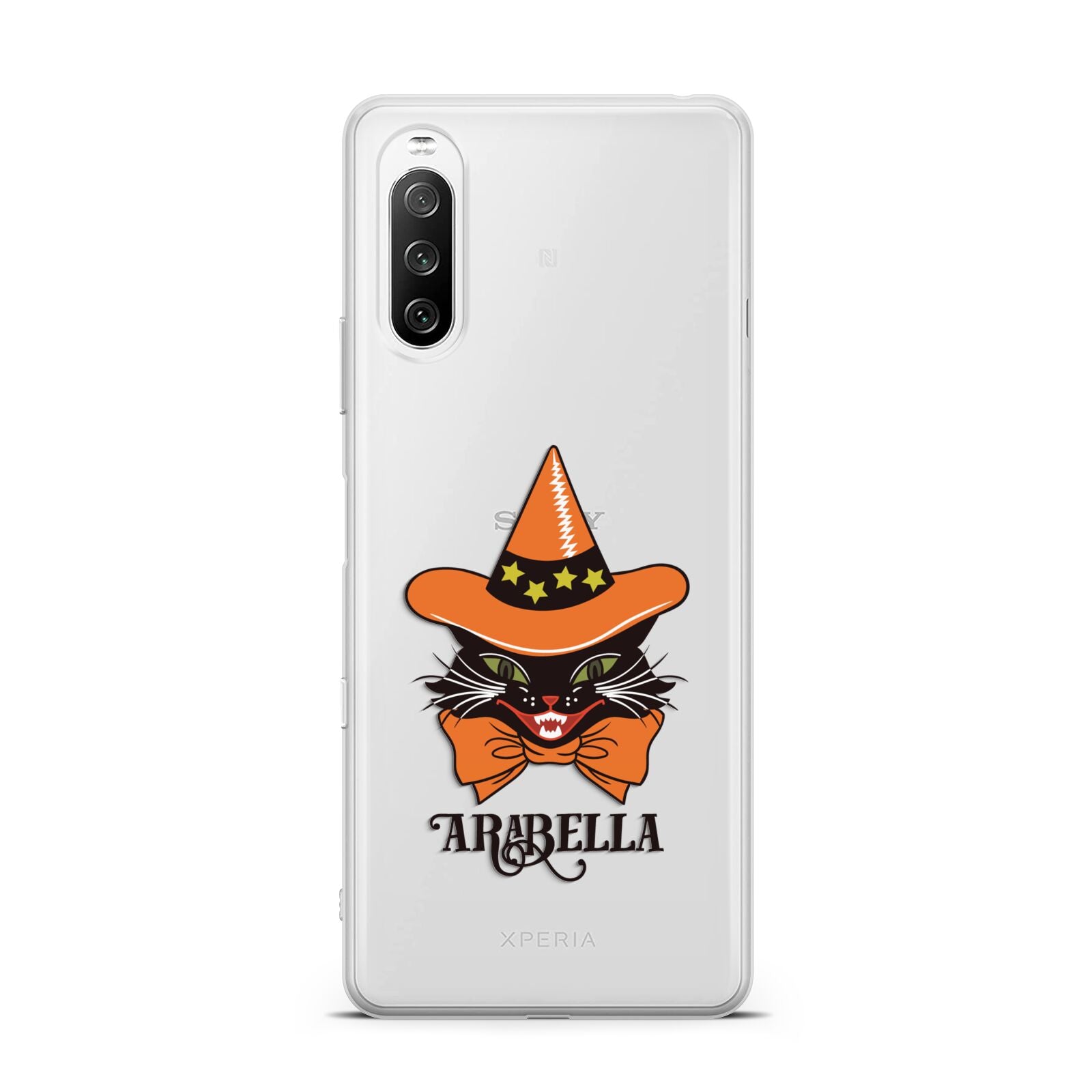 Personalised Halloween Hat Cat Sony Xperia 10 III Case