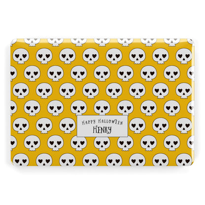 Personalised Halloween Heart Skulls Apple MacBook Case