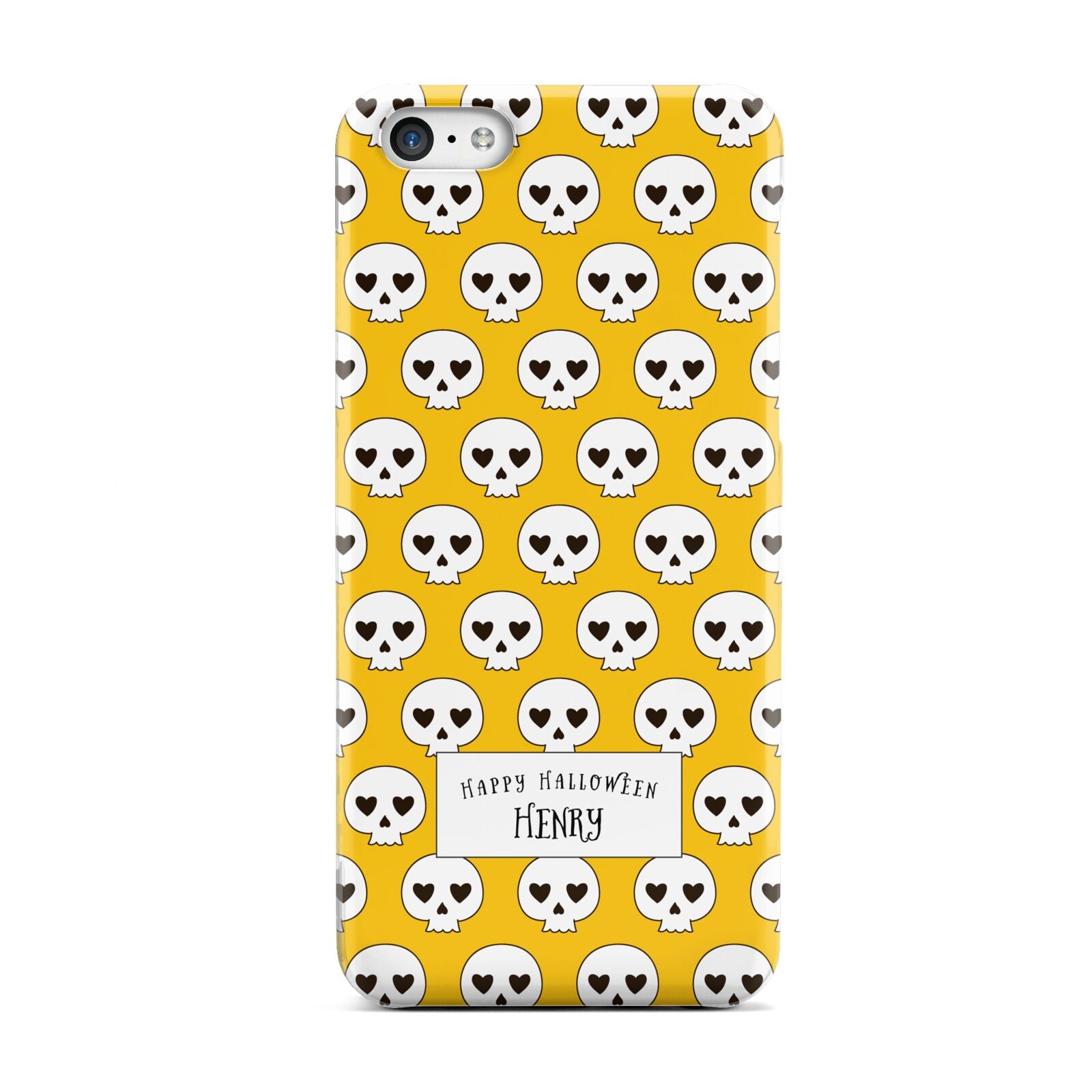 Personalised Halloween Heart Skulls Apple iPhone 5c Case