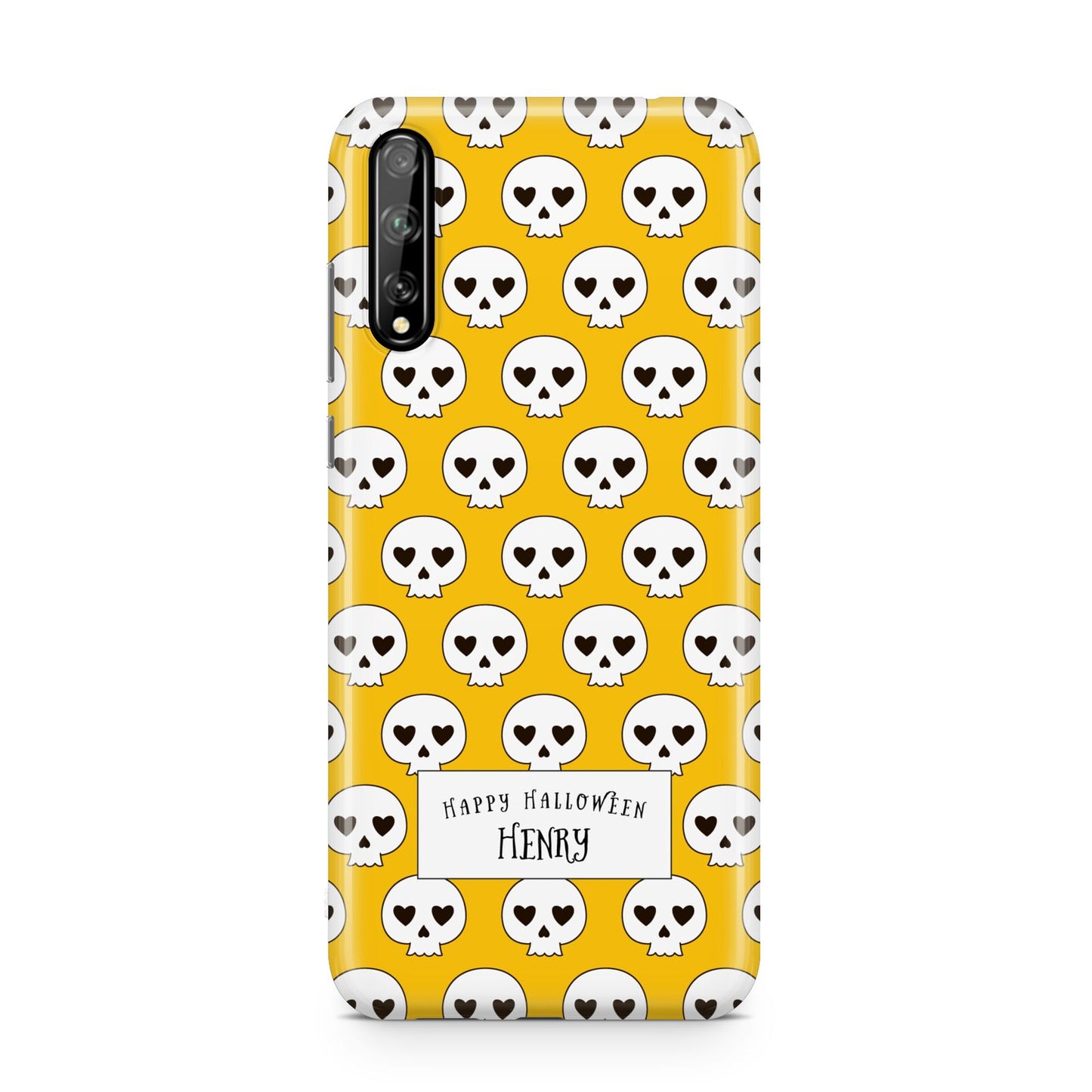 Personalised Halloween Heart Skulls Huawei Enjoy 10s Phone Case