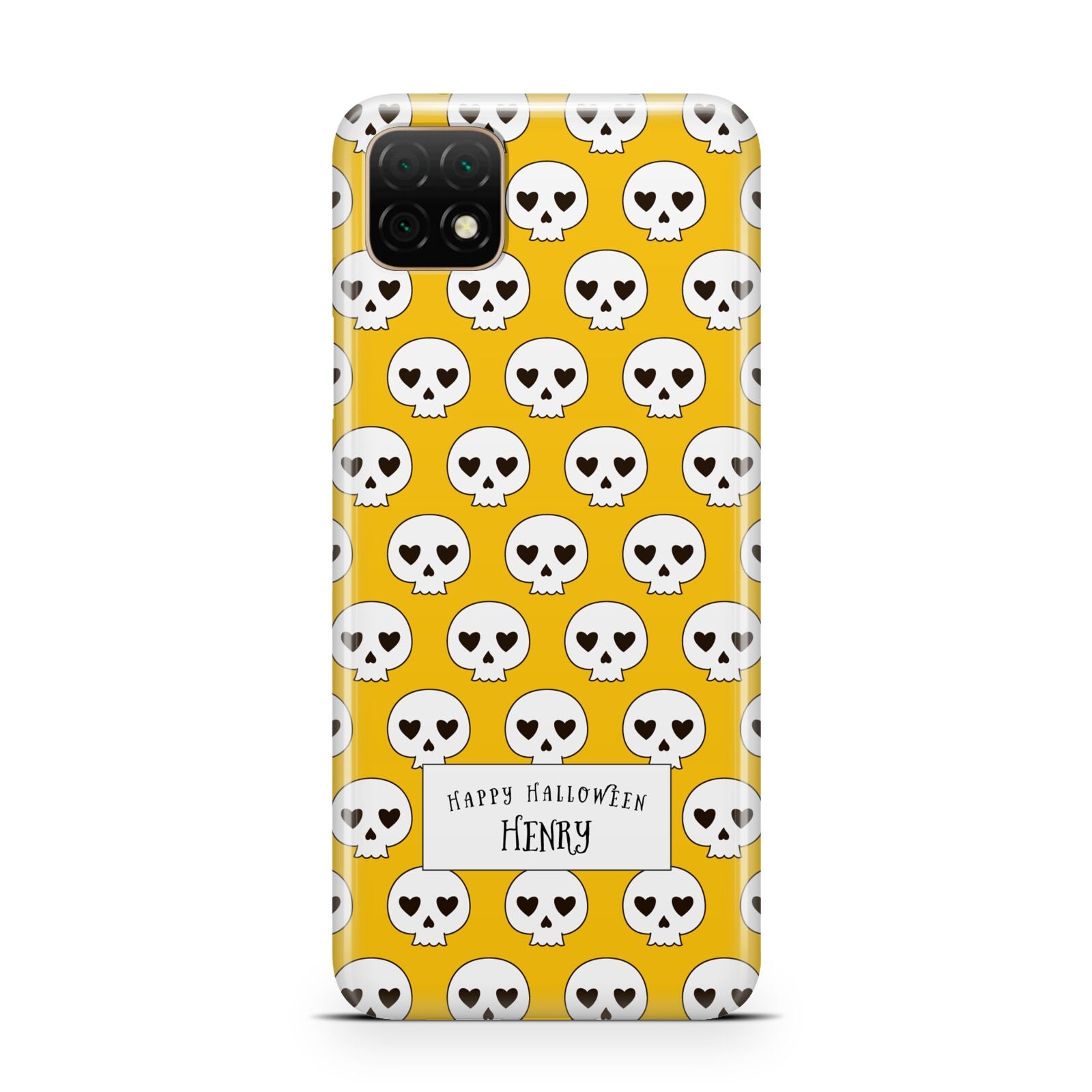 Personalised Halloween Heart Skulls Huawei Enjoy 20 Phone Case