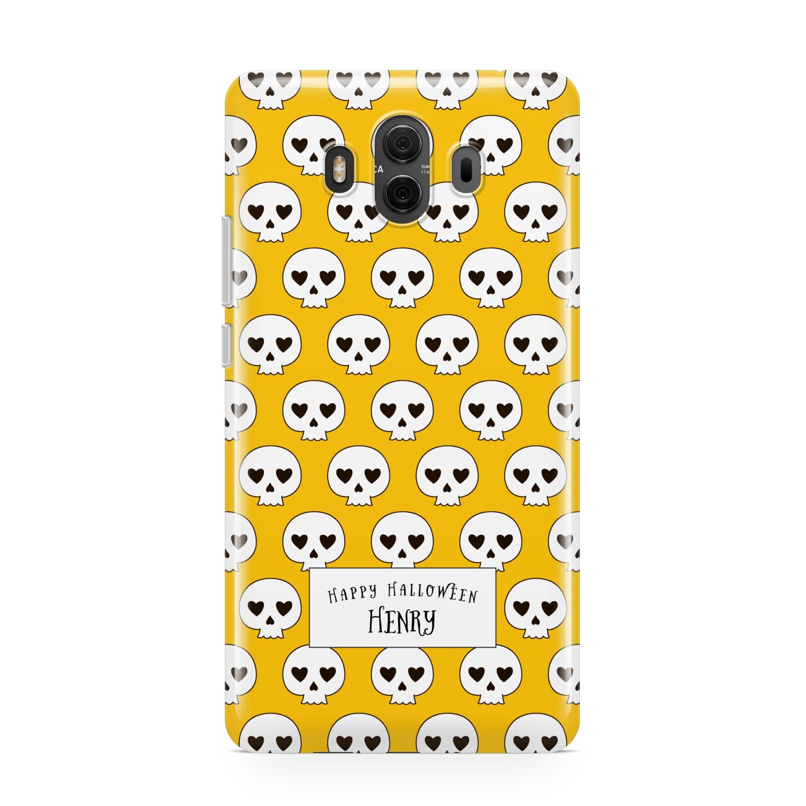 Personalised Halloween Heart Skulls Huawei Mate 10 Protective Phone Case