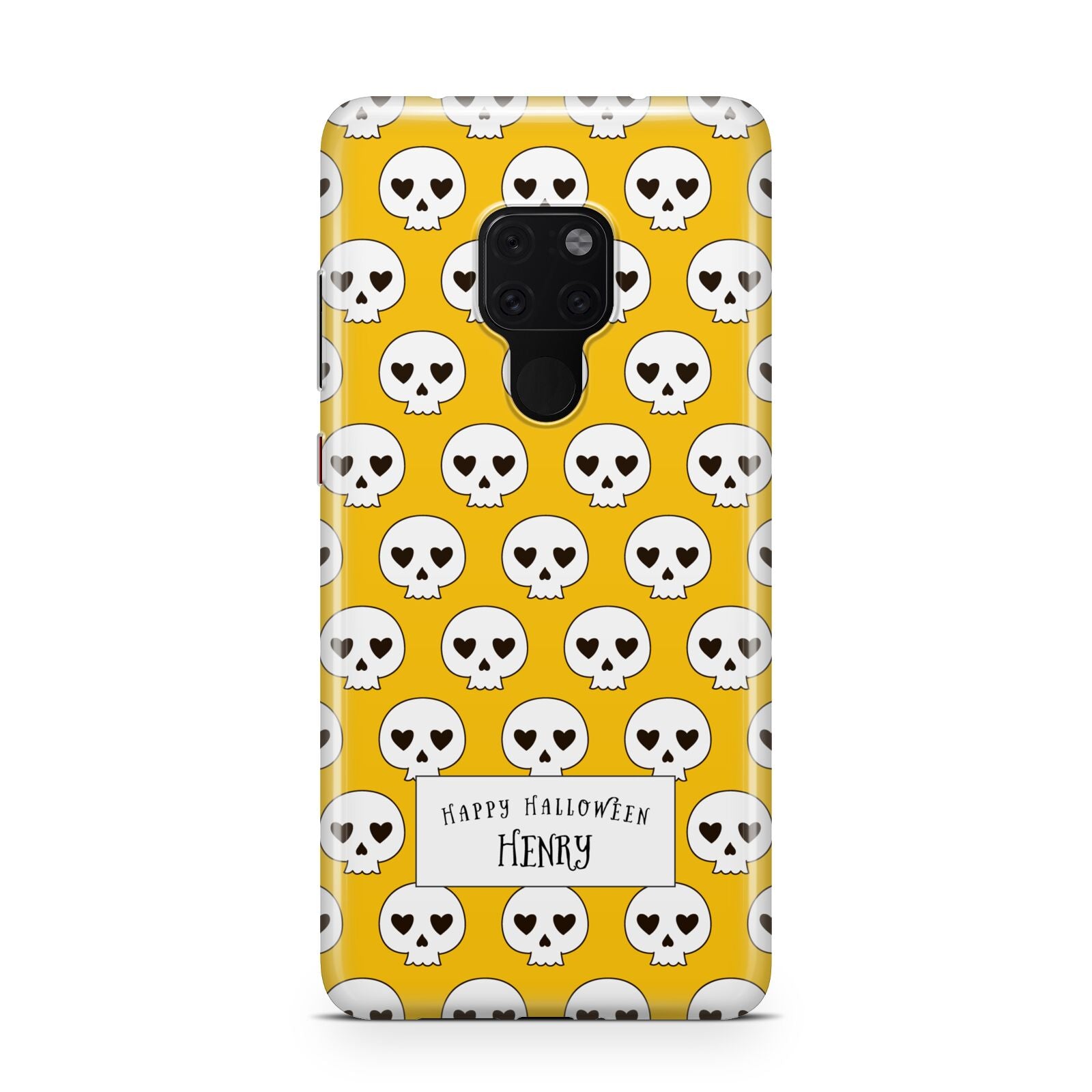 Personalised Halloween Heart Skulls Huawei Mate 20 Phone Case