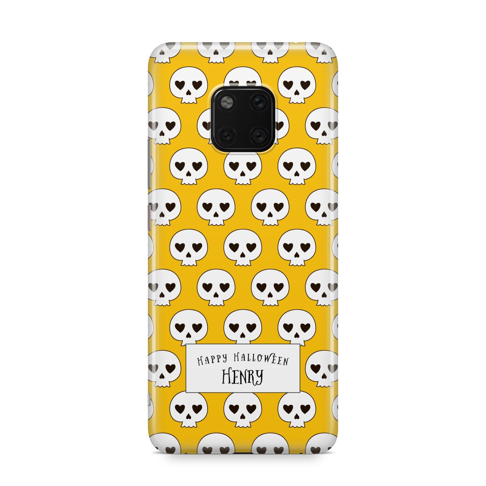 Personalised Halloween Heart Skulls Huawei Mate 20 Pro Phone Case