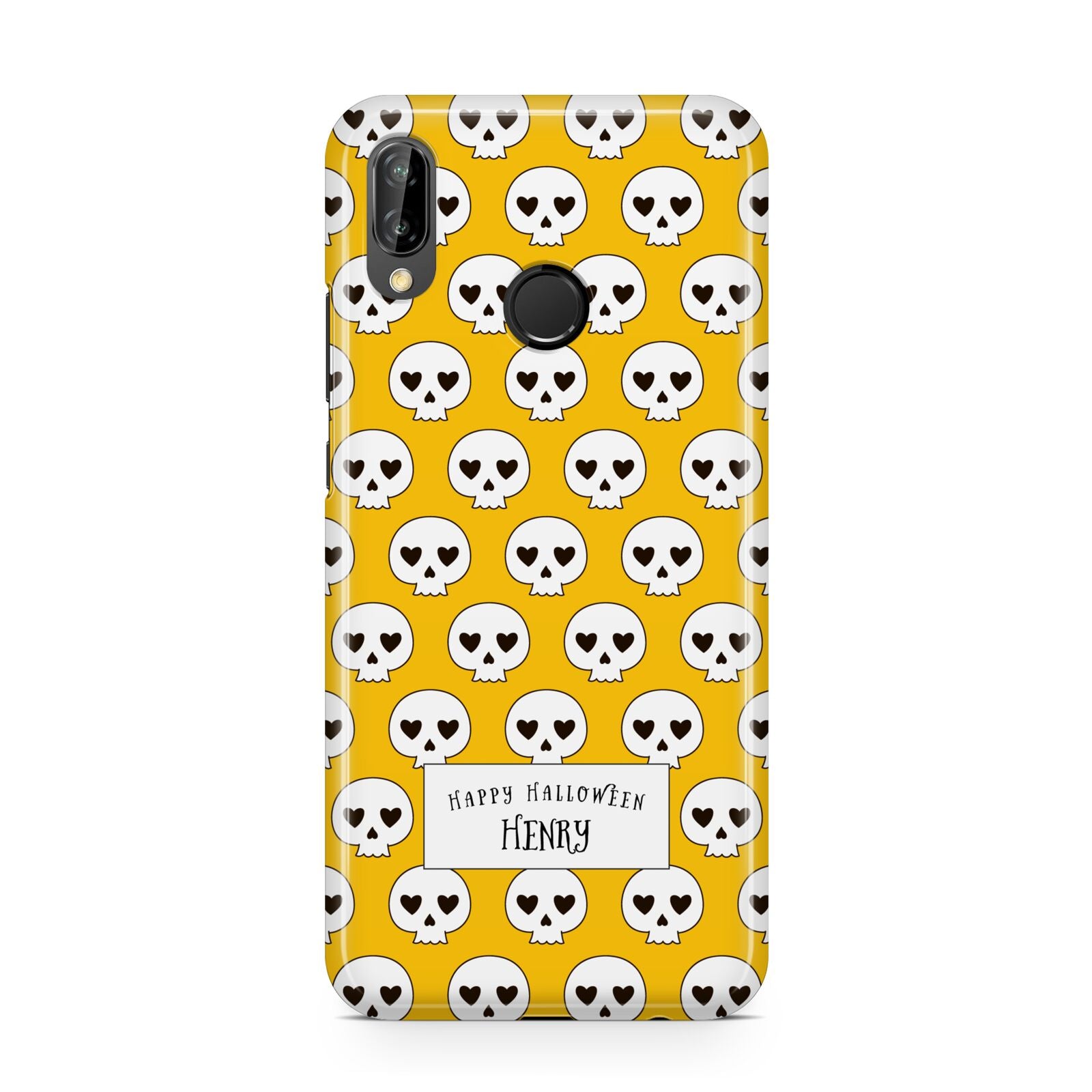 Personalised Halloween Heart Skulls Huawei P20 Lite Phone Case