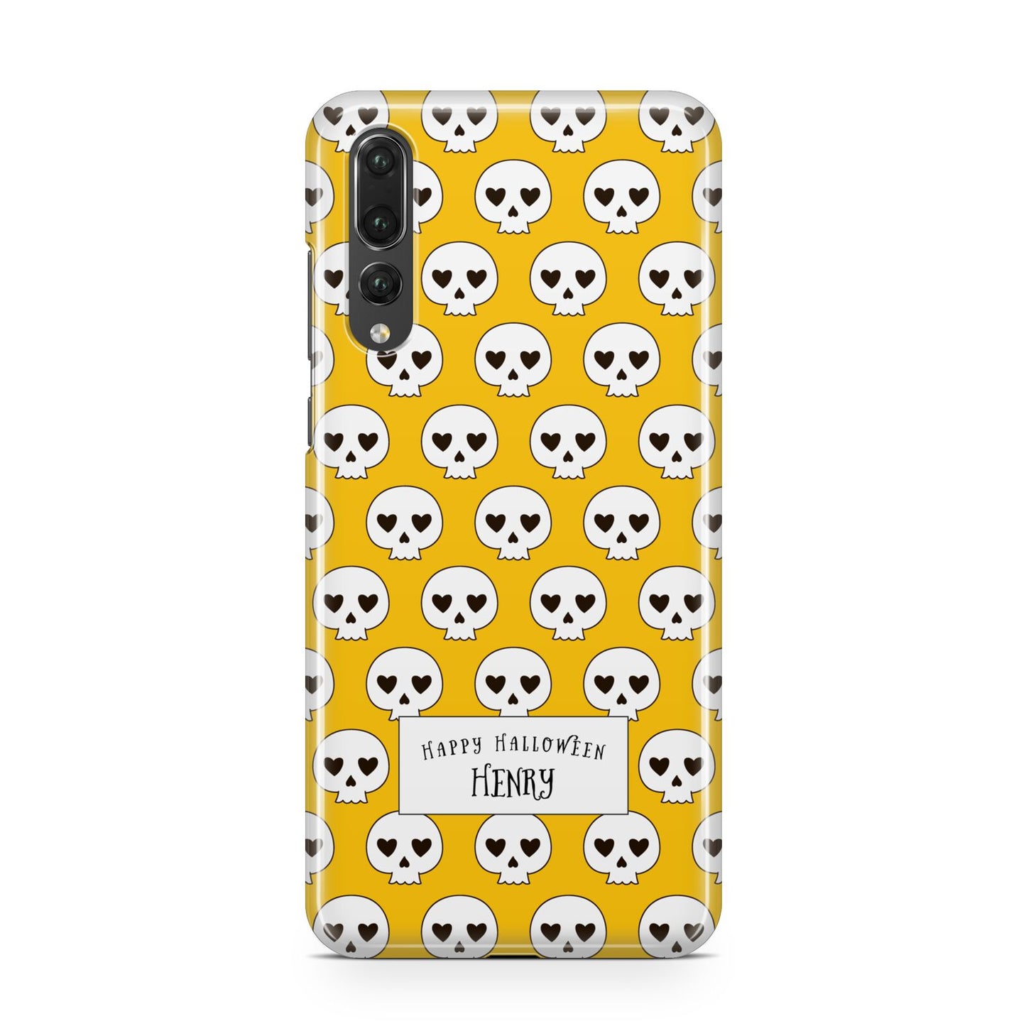 Personalised Halloween Heart Skulls Huawei P20 Pro Phone Case