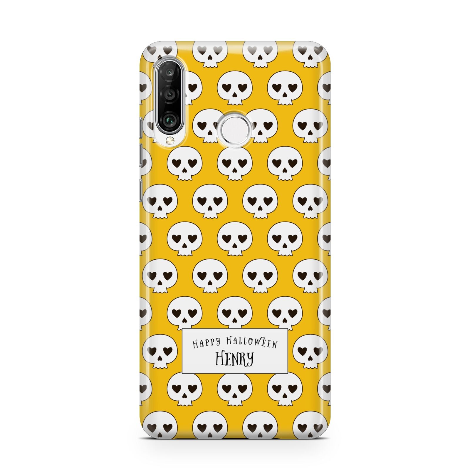 Personalised Halloween Heart Skulls Huawei P30 Lite Phone Case