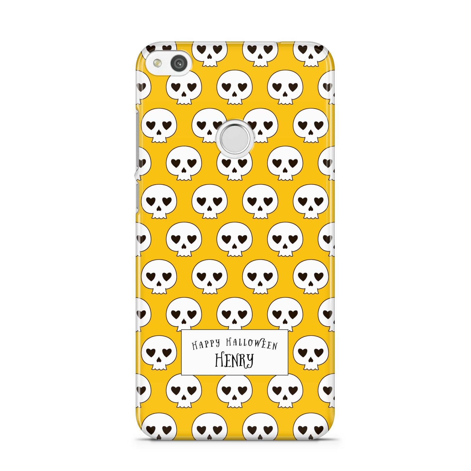 Personalised Halloween Heart Skulls Huawei P8 Lite Case