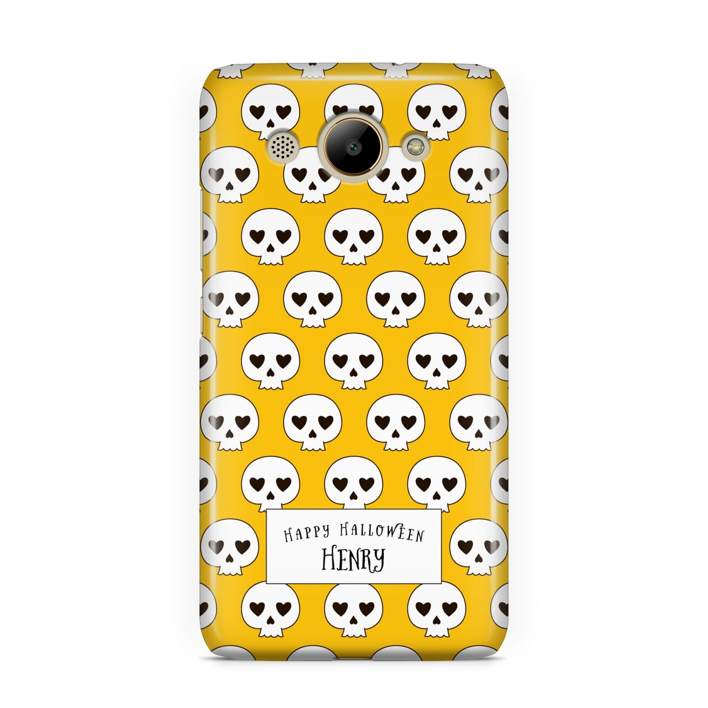 Personalised Halloween Heart Skulls Huawei Y3 2017