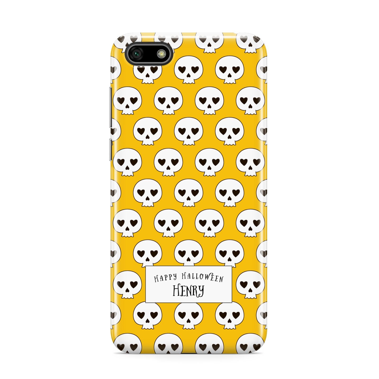 Personalised Halloween Heart Skulls Huawei Y5 Prime 2018 Phone Case