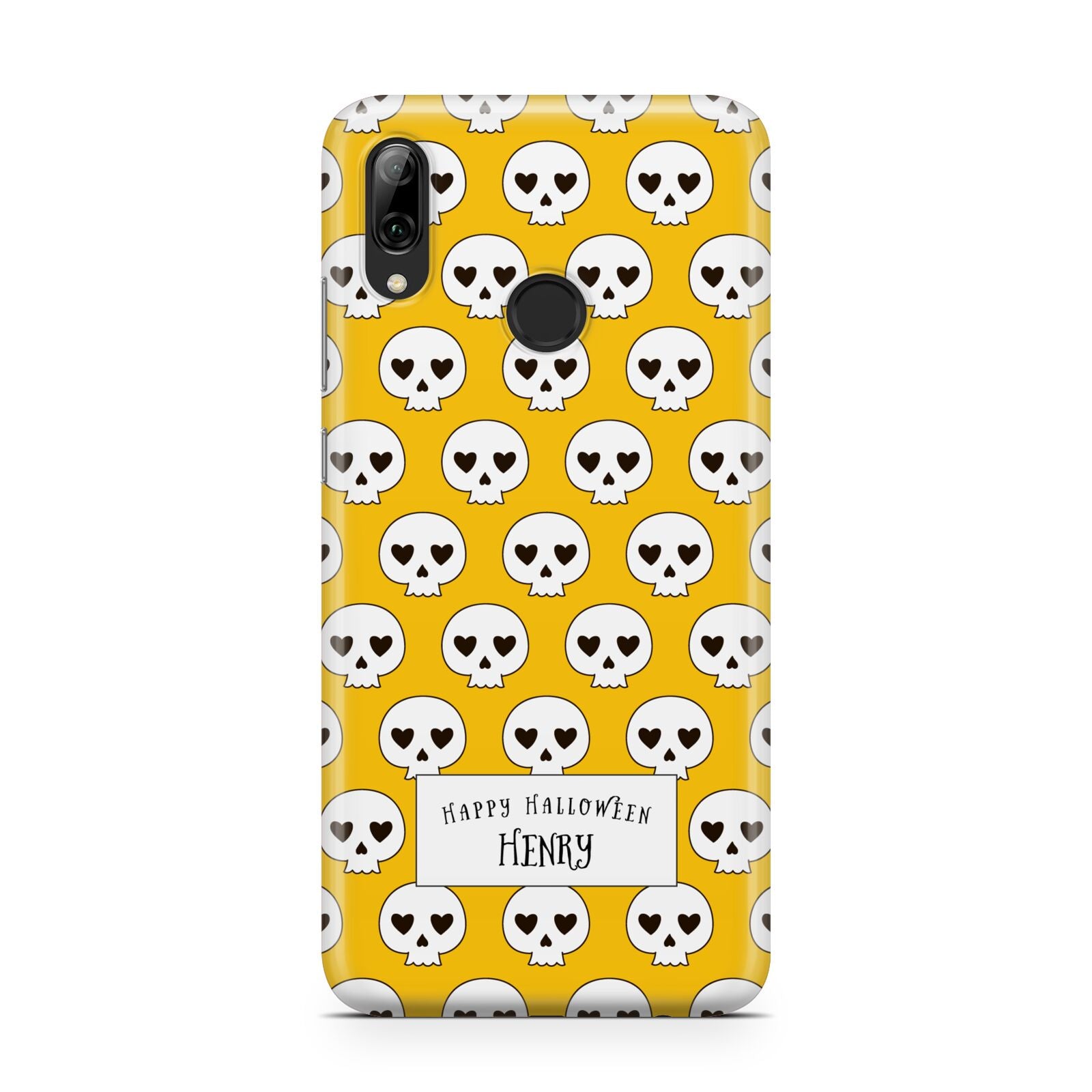 Personalised Halloween Heart Skulls Huawei Y7 2019