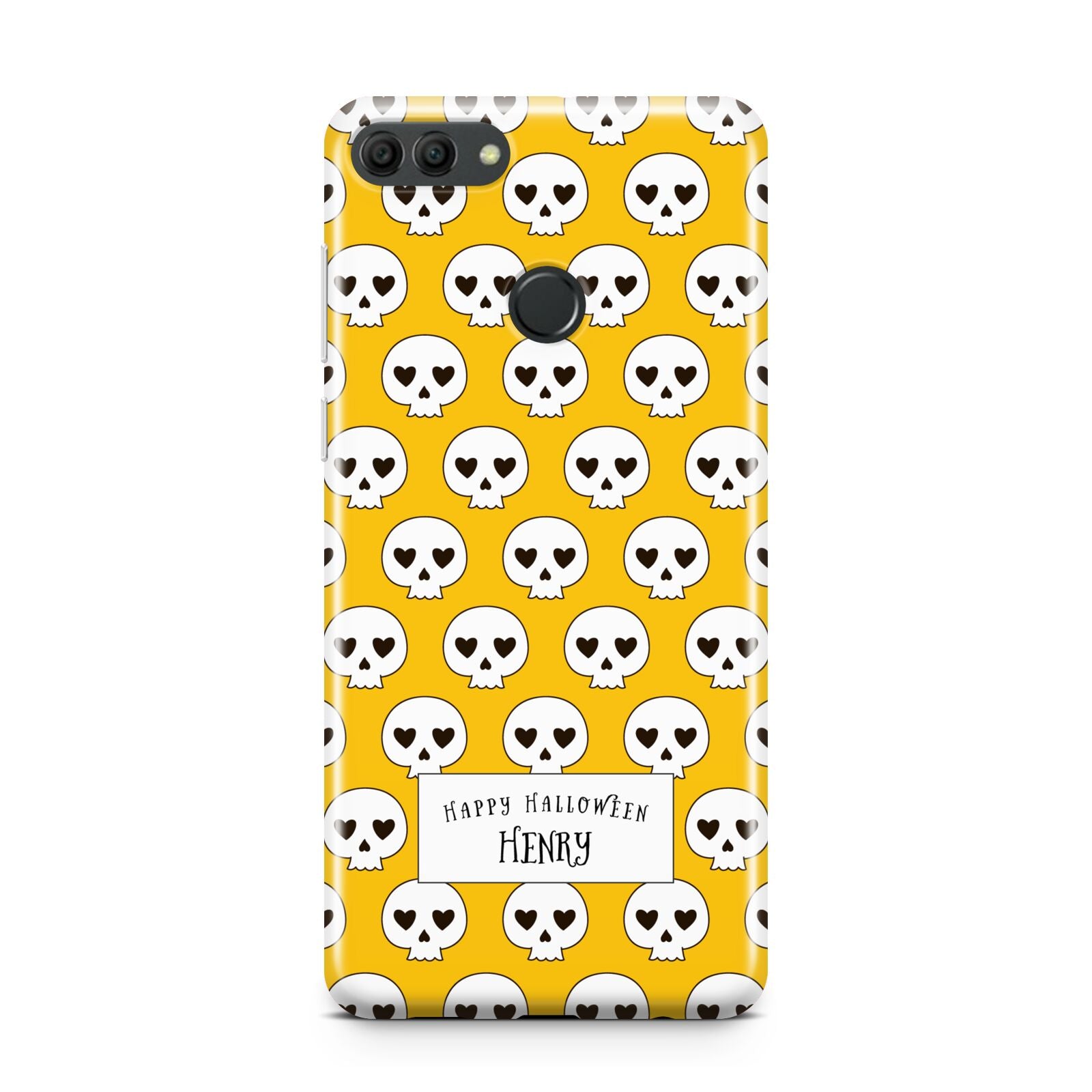 Personalised Halloween Heart Skulls Huawei Y9 2018