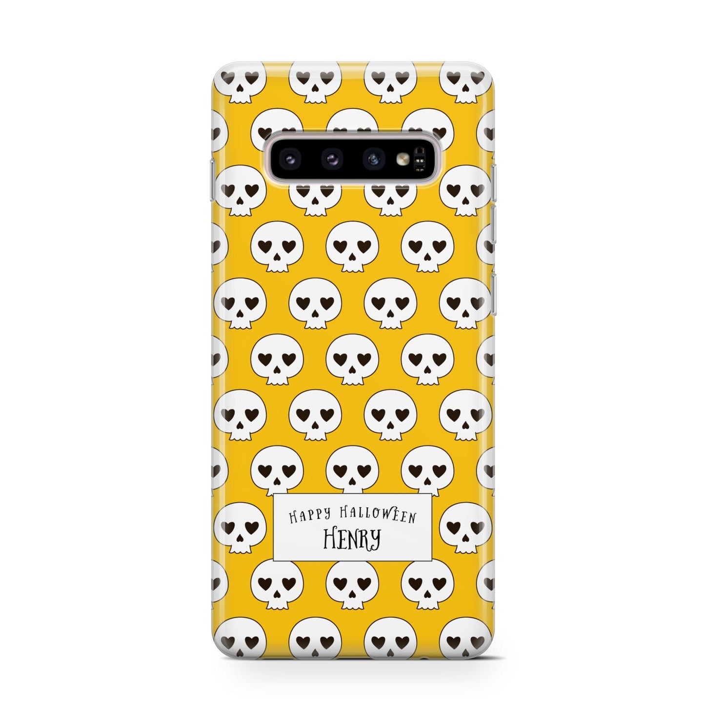 Personalised Halloween Heart Skulls Protective Samsung Galaxy Case