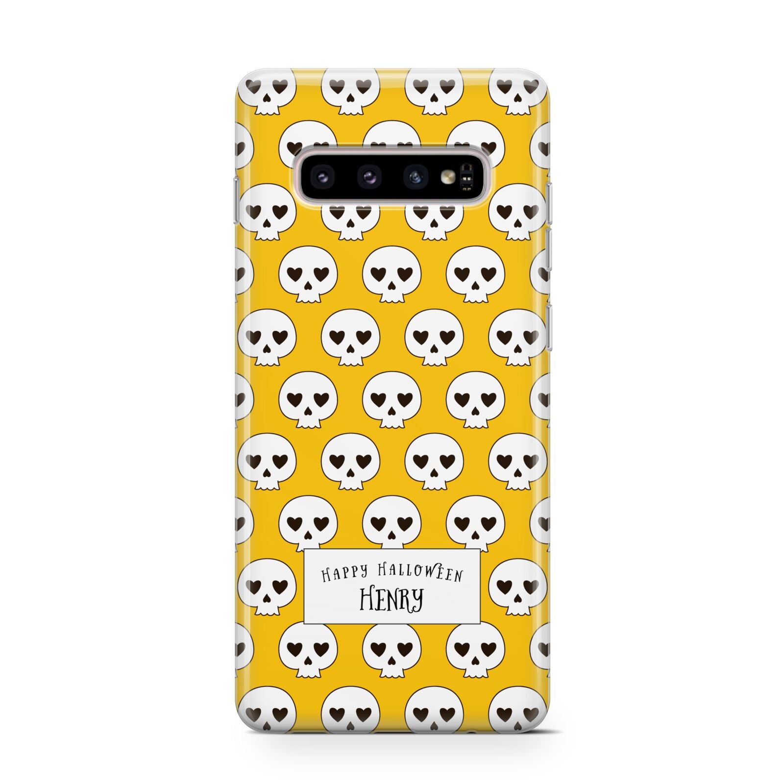 Personalised Halloween Heart Skulls Protective Samsung Galaxy Case