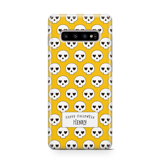 Personalised Halloween Heart Skulls Protective Samsung Galaxy Case