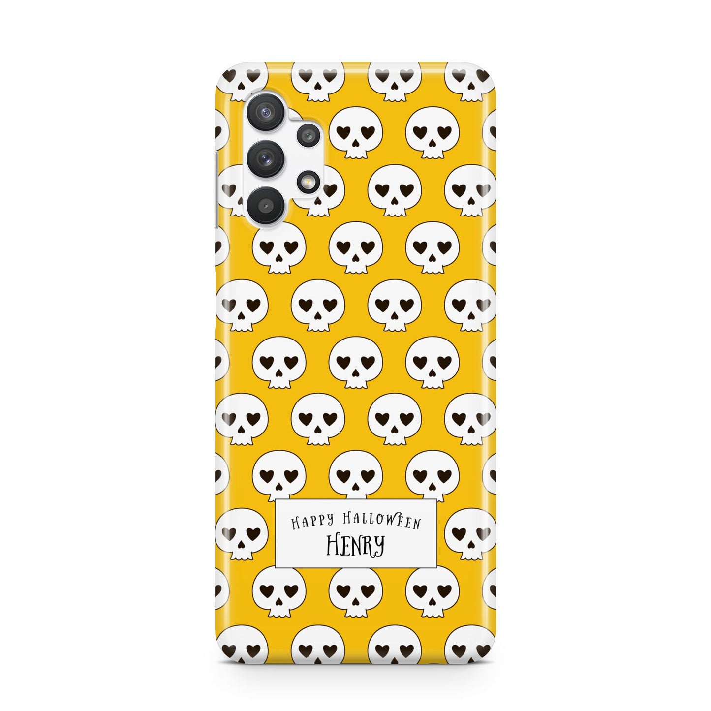 Personalised Halloween Heart Skulls Samsung A32 5G Case