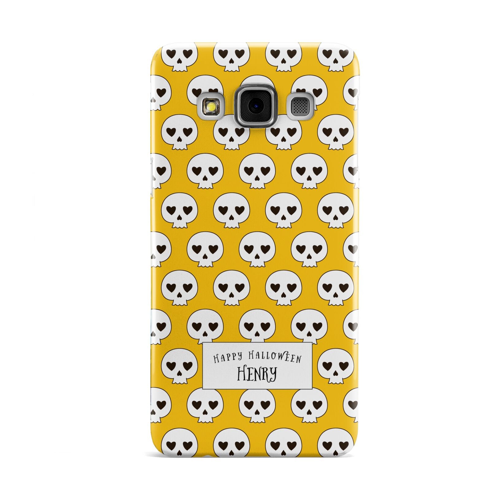 Personalised Halloween Heart Skulls Samsung Galaxy A3 Case