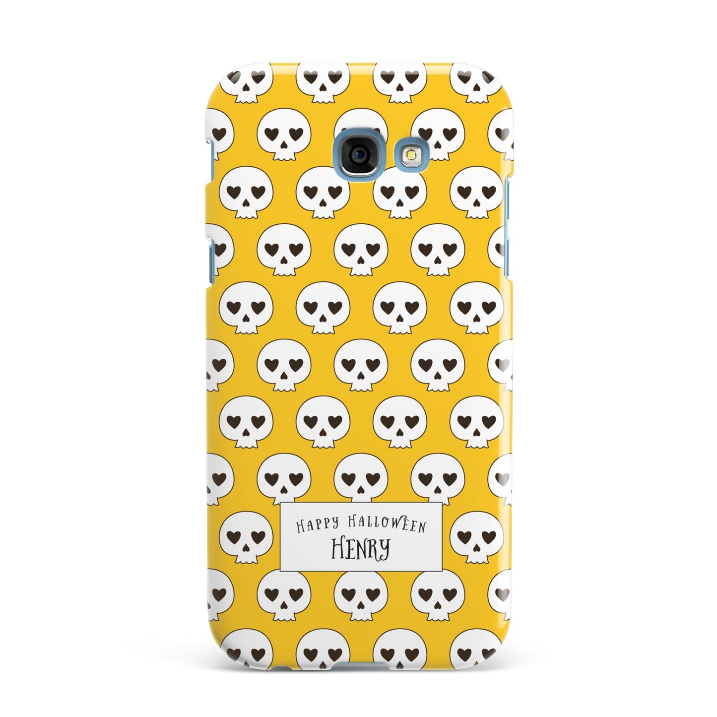 Personalised Halloween Heart Skulls Samsung Galaxy A7 2017 Case