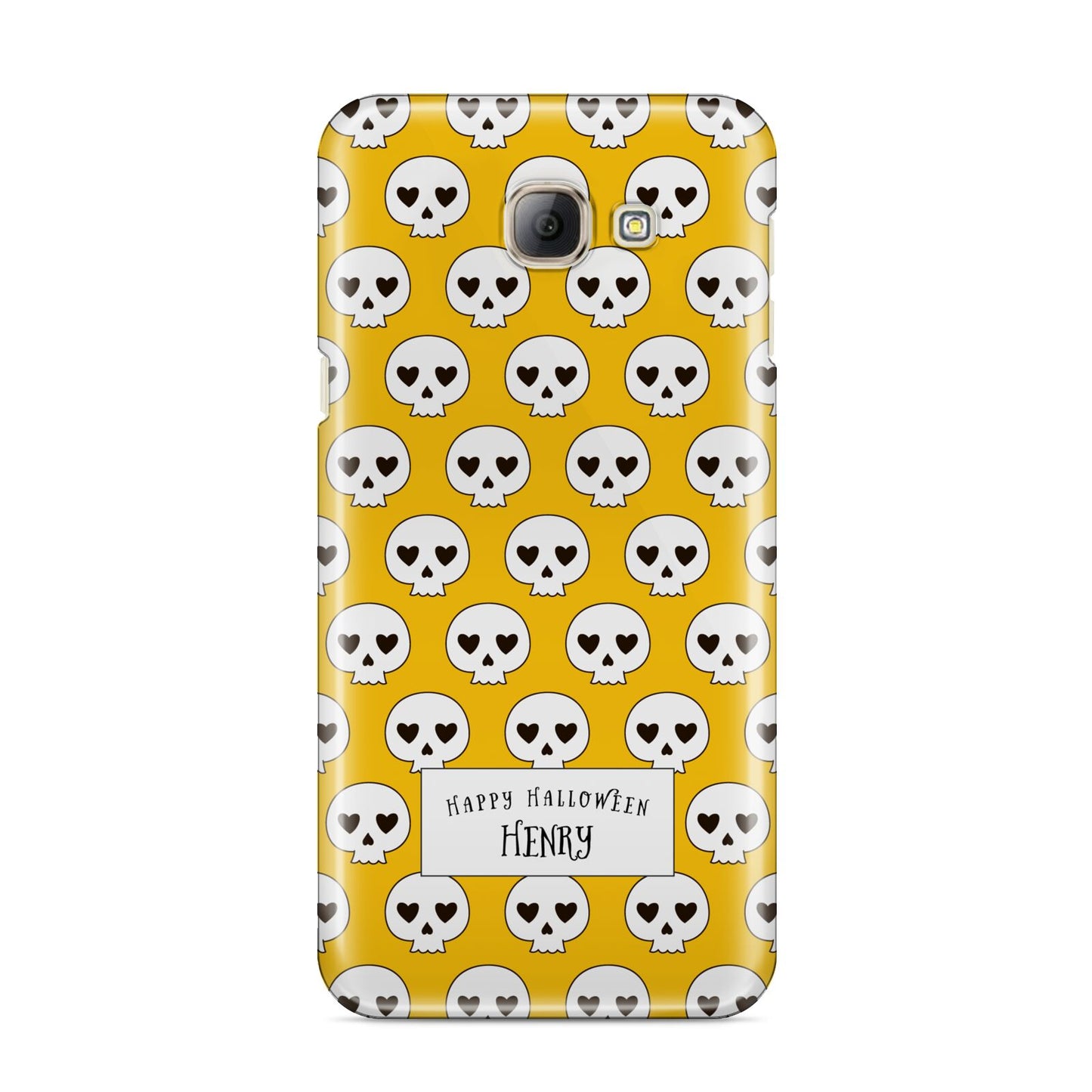 Personalised Halloween Heart Skulls Samsung Galaxy A8 2016 Case